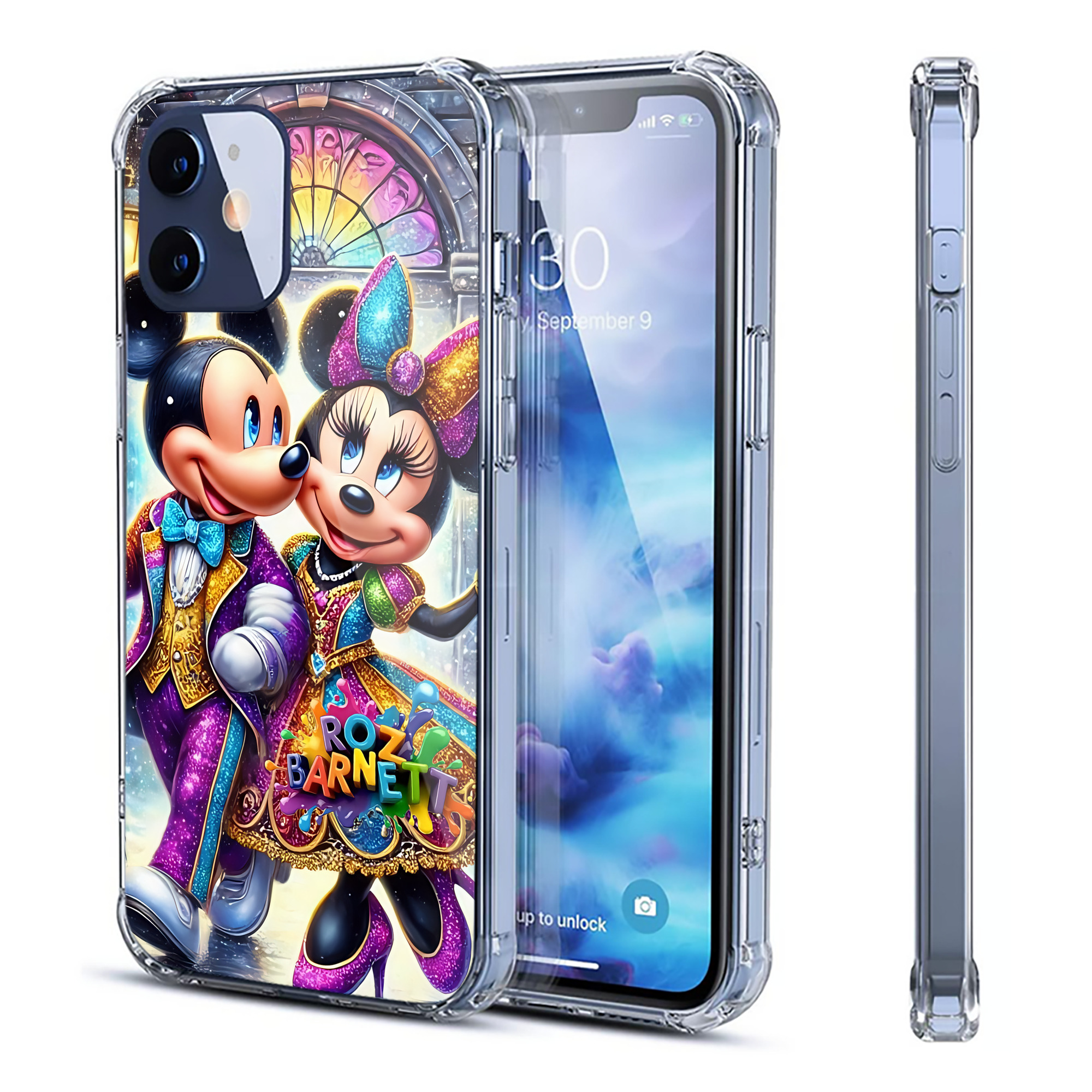 （画像用） ミッキーマウス Mickey Mouse 【iPhone 12シリーズ対応】透明スマホケース（クリアソフトケース）